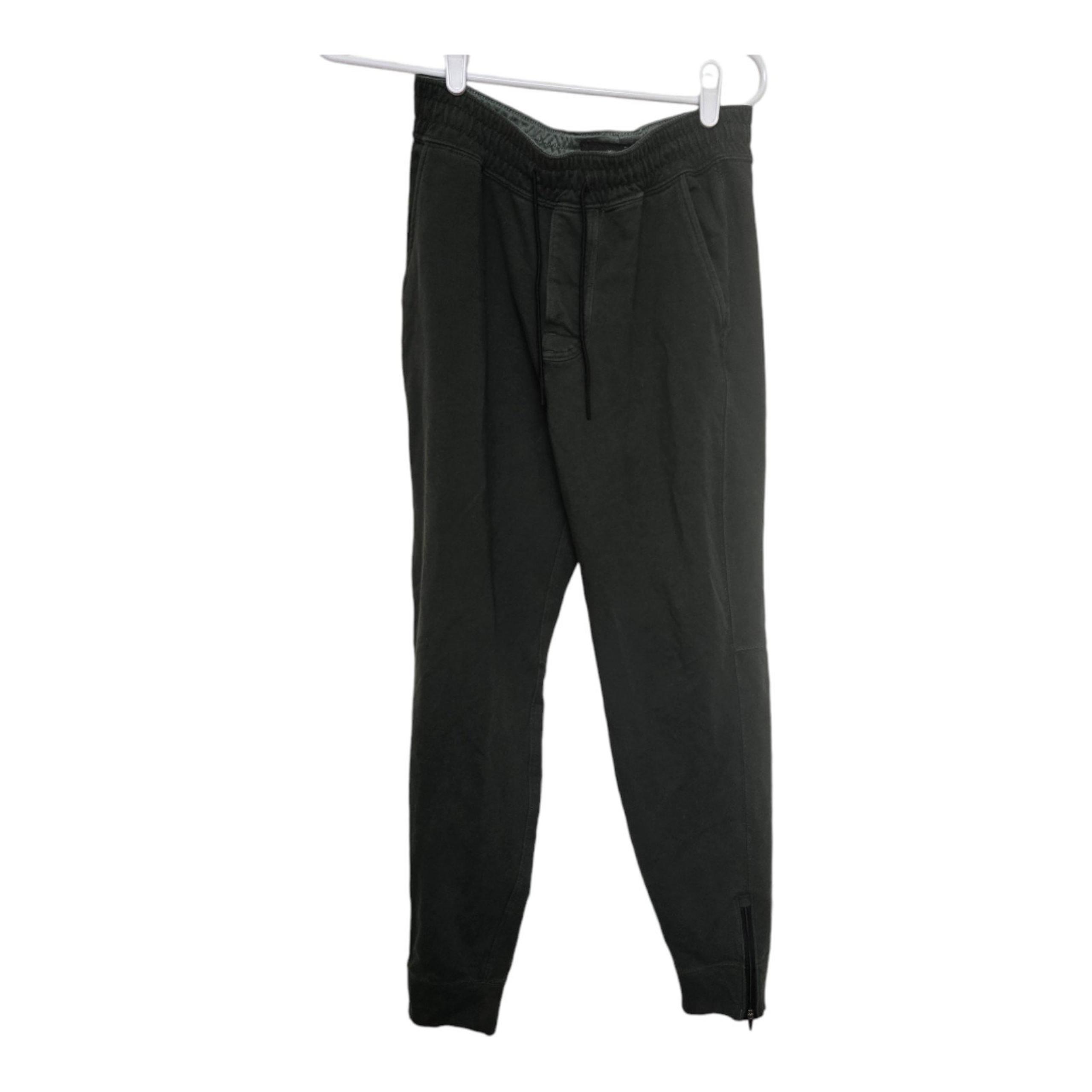 Abercrombie and fitch pants mens size small green black joggers zip ankle