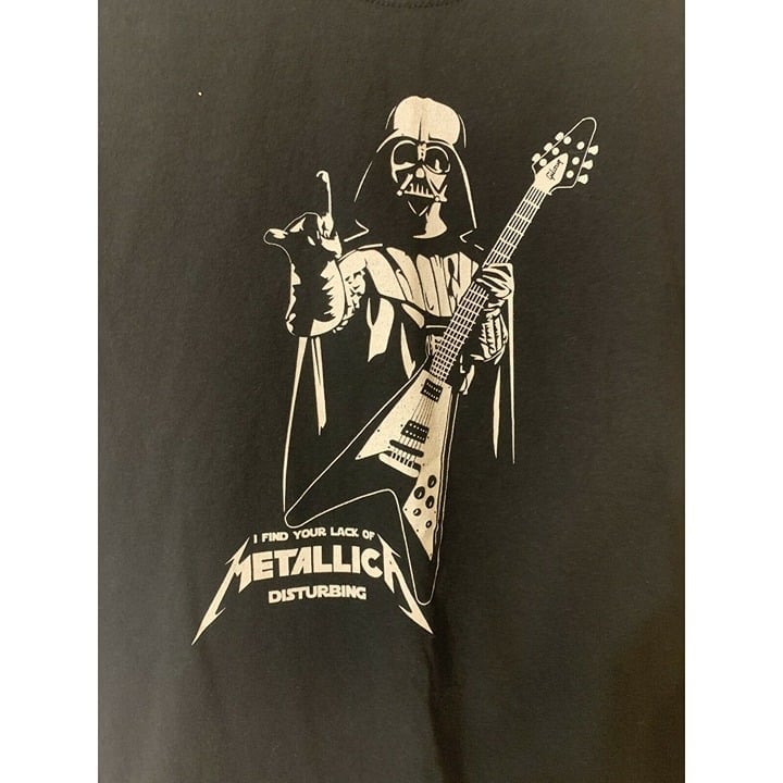 SunFrog Darth Vader Men’s Sz S I FIND YOUR LACK OF METALLICA Disturbing T Shirt