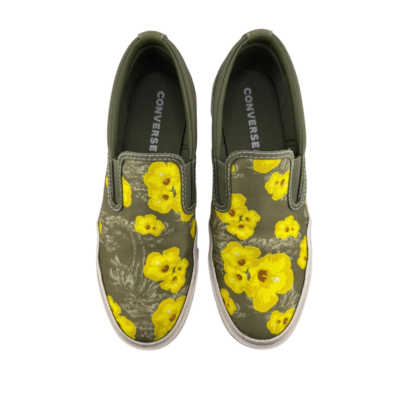 Converse One Star Paradise Slip On Floral Field Green & Yellow 8M/9.5W