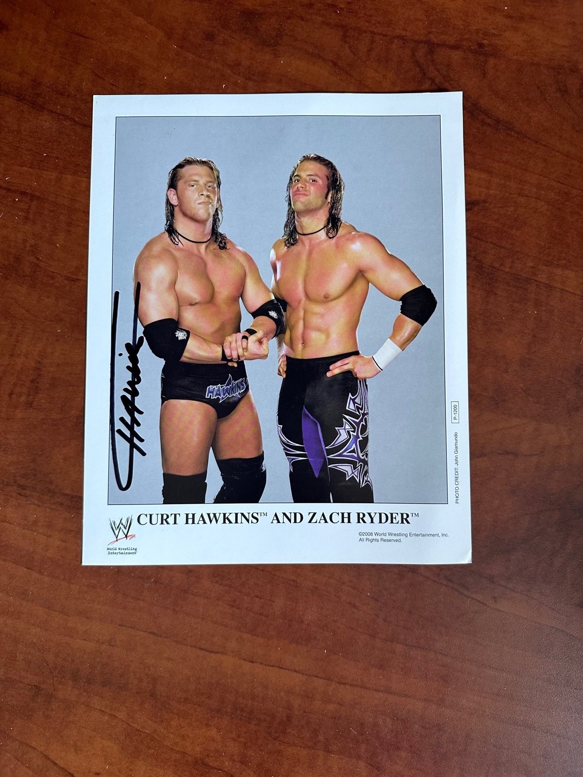 Original wwe promo curt hawkins Matt Cardona myers ryder auto Mwfp