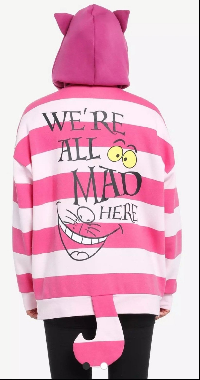 Disney Alice In Wonderland Cheshire Cat Girls Hoodie FIRM PRICE