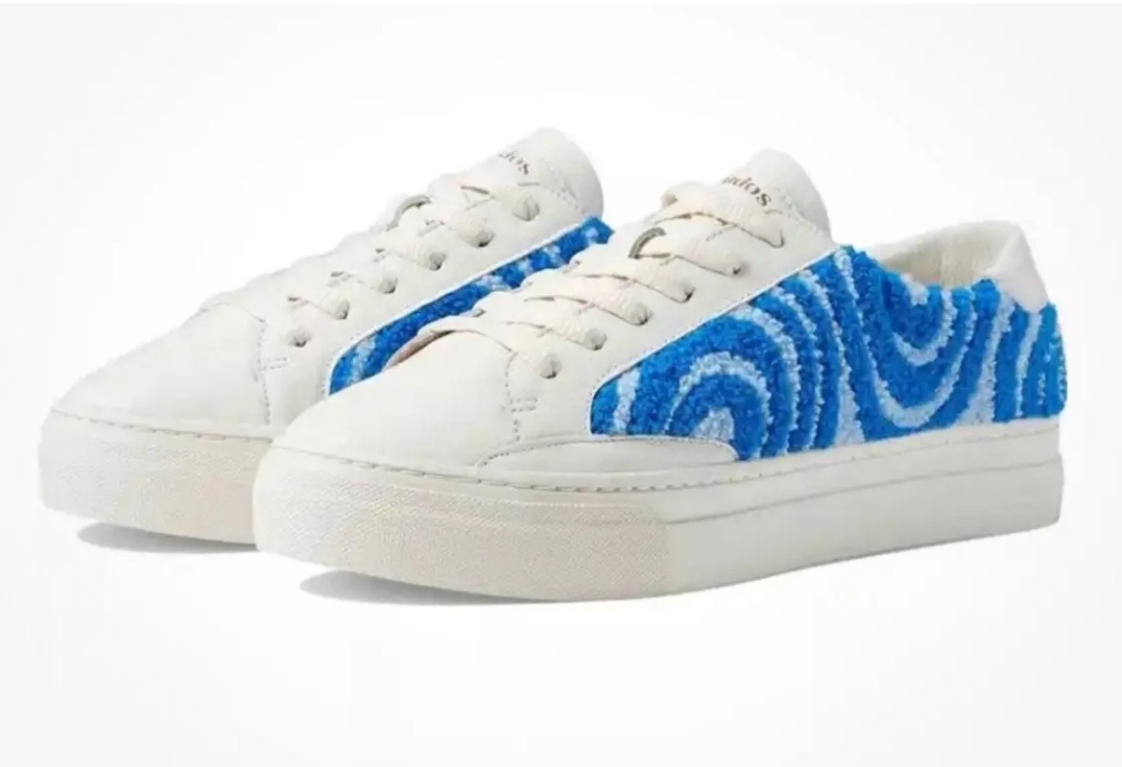 Soludos lbiza Platform Psychedelic Spiral Sneakers Marine Blue Sz 8.5 NWB 149