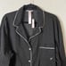 Victoria’s Secret Polka Dot Pajama Top NEW Size XL Long Black Pink Button Front