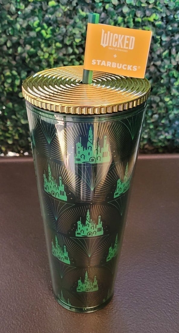 Starbucks - Wicked themed tumbler Emerald City *New 2024