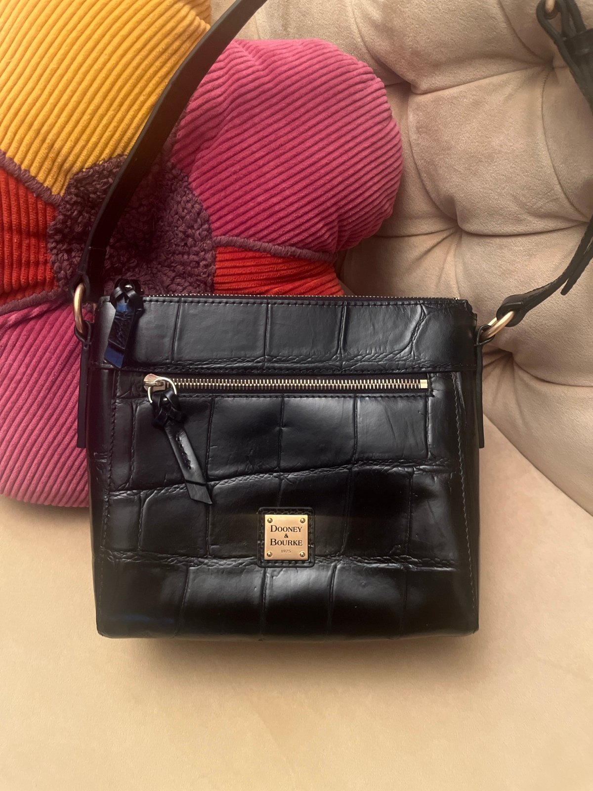 DOONEY & BOURKE Pembrook Allison Croc embossed leather bag