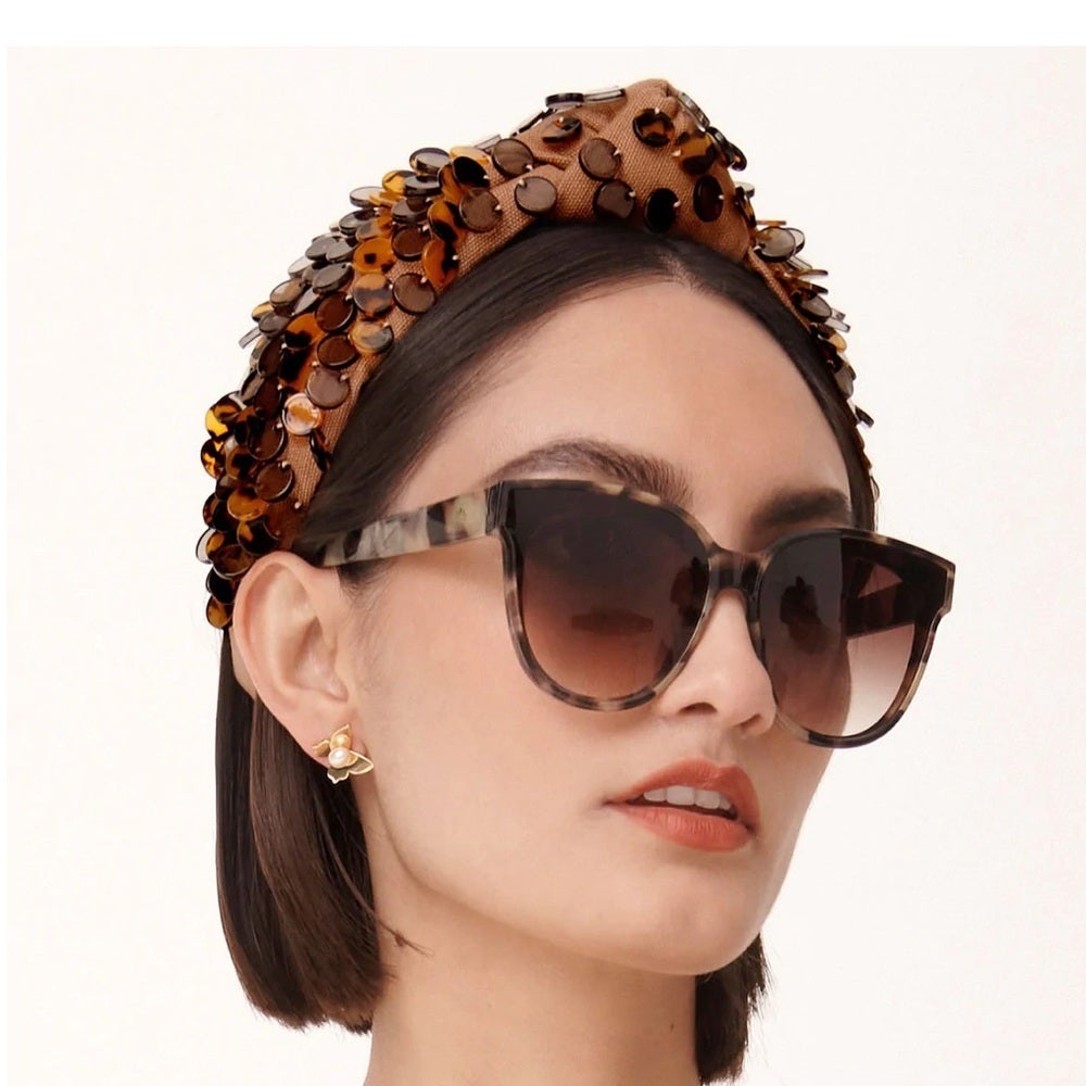 LELE Sadoughi Tortoise Brooklyn Sunglasses