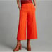 Anthropologie Maeve Pull-On Orange Wide Leg Jacuqard Pant // 8
