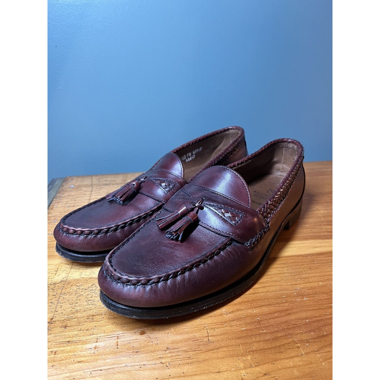 Allen Edmonds Maxfield Tassel Loafer Shoes Mens Size 12 Brown Leather 47717