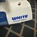 Vintage white travel portable iron handle space saver 110 to 240 volt 515W 1050W