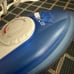 Vintage white travel portable iron handle space saver 110 to 240 volt 515W 1050W