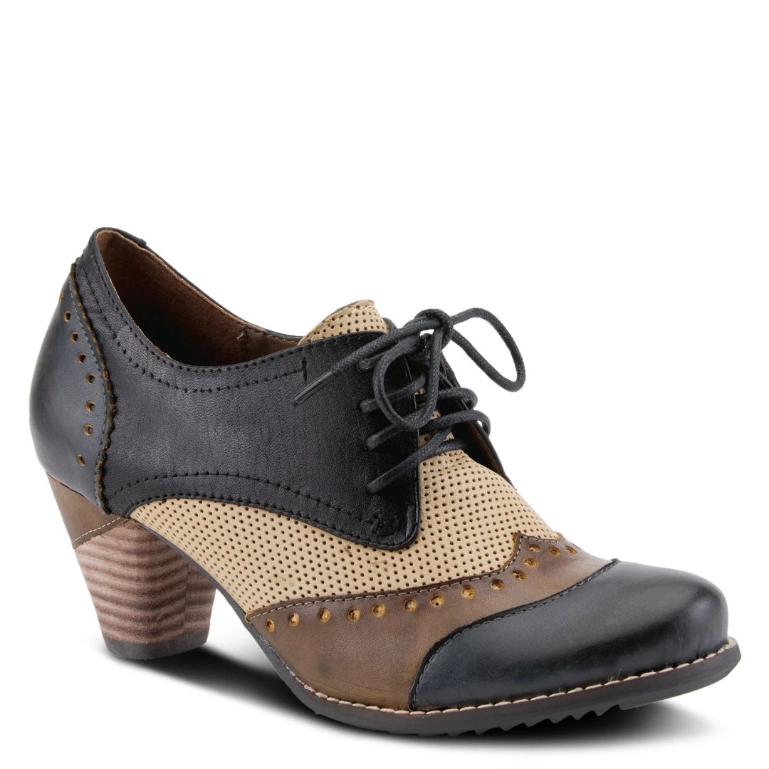 L'Artiste Bardot Leather Shoes Women's EU 37 Color Tan/Black