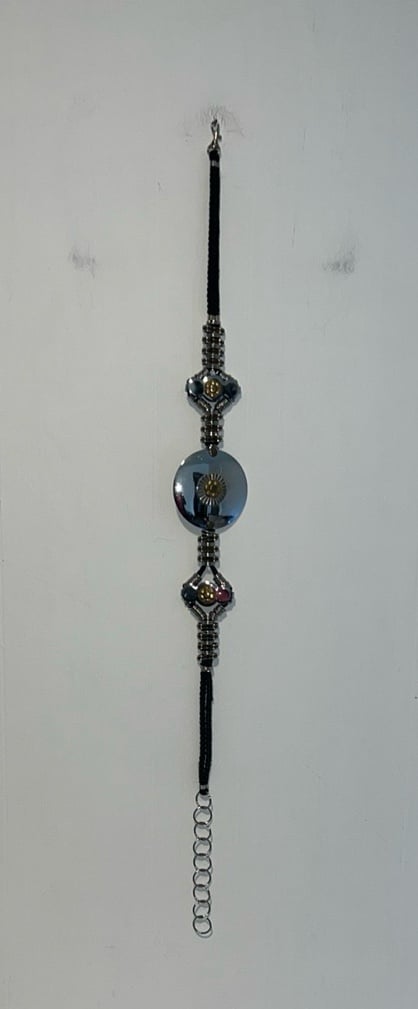 Vintage 1980 Artisan Art to Wear Belt Mixed Metal Cinch Waist
