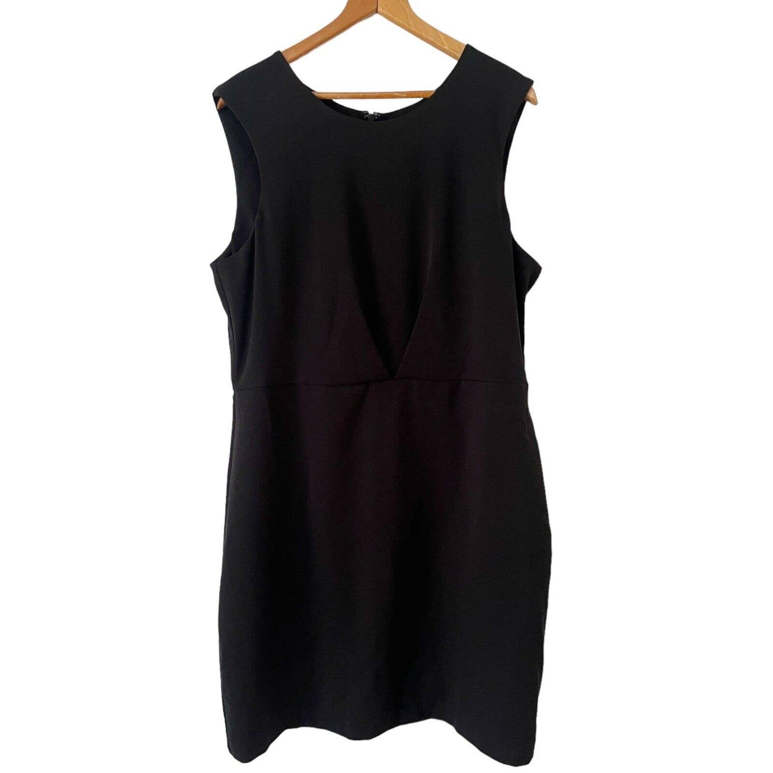 A New Day Black Knee Length Sheath Dress Women’s Size 16 NEW Career Wear Basics