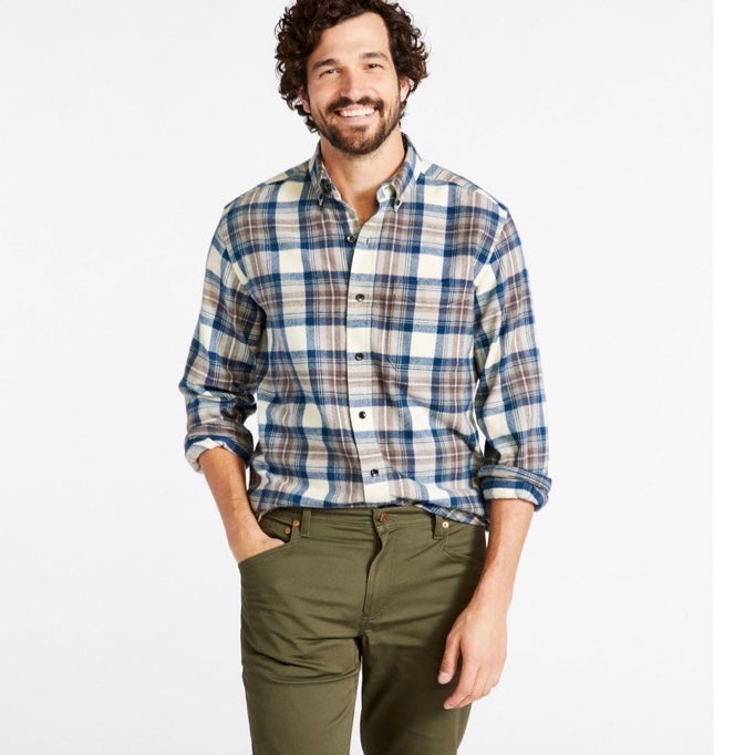 NWT L.L. Bean Men's Scotch Plaid Flannel Shirt