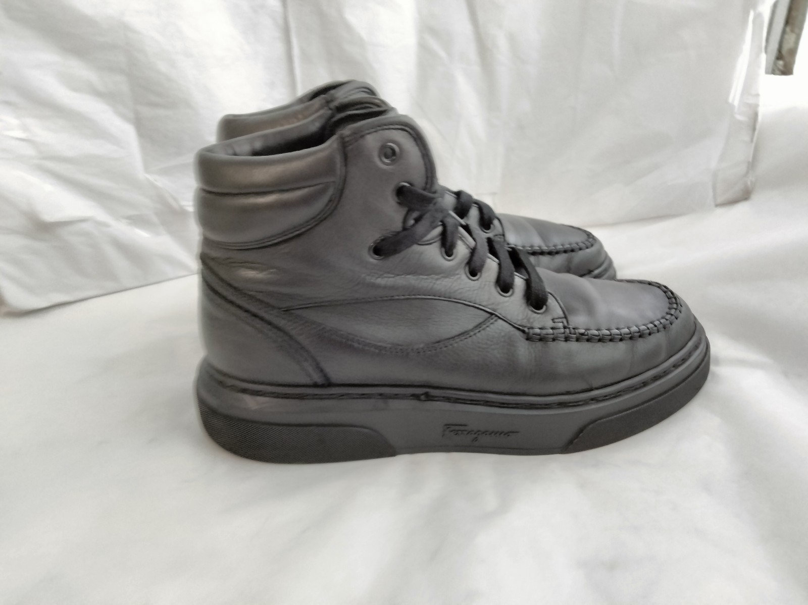 Recent Salvatore Ferragamo Leather chunky High Top Men Sneakers Sz 9