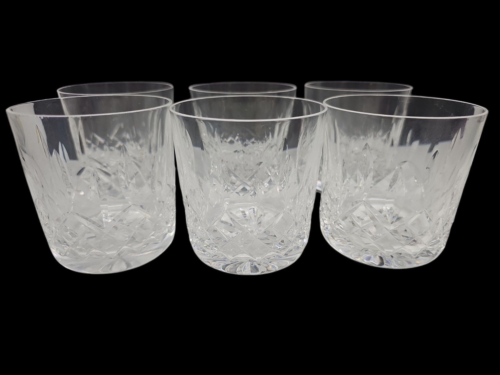 WATERFORD LISMORE 6 PIECE LOT: SET OF 6 CRYSTAL 9OZ TUMBLER GLASSES