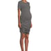Destination Maternity Women's Ruched Bodycon Dress Black/White Size XL NWT