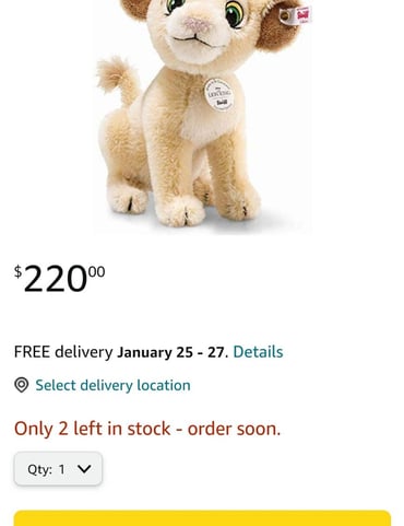 Steiff Lion King Nala