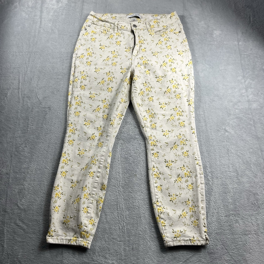 Judy Blue Golden Meadow Cropped Skinny Jeans Womens 14W High-Rise