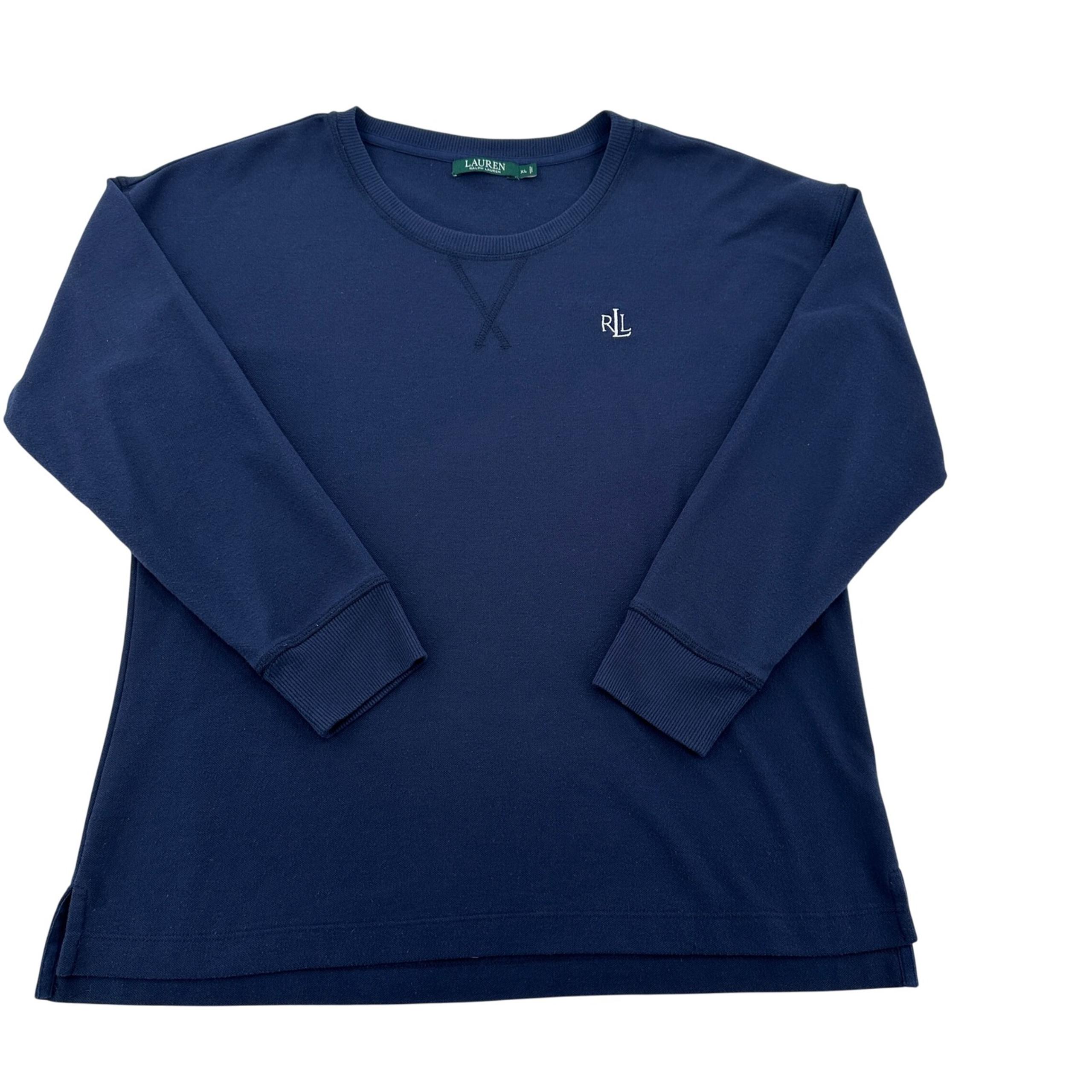 Mens XL Long Sleeve Crew Neck Pullover Sweatshirt Preppy - Lauren Ralph Lauren