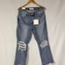 Lovervet Jeans Cropped Kick Flare 14W Light Wash Destructed by Vervet