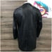CARAMELO Mens Leather Overcoat Long Coat Jacket Size 44L Sport Casual (FLAWS)