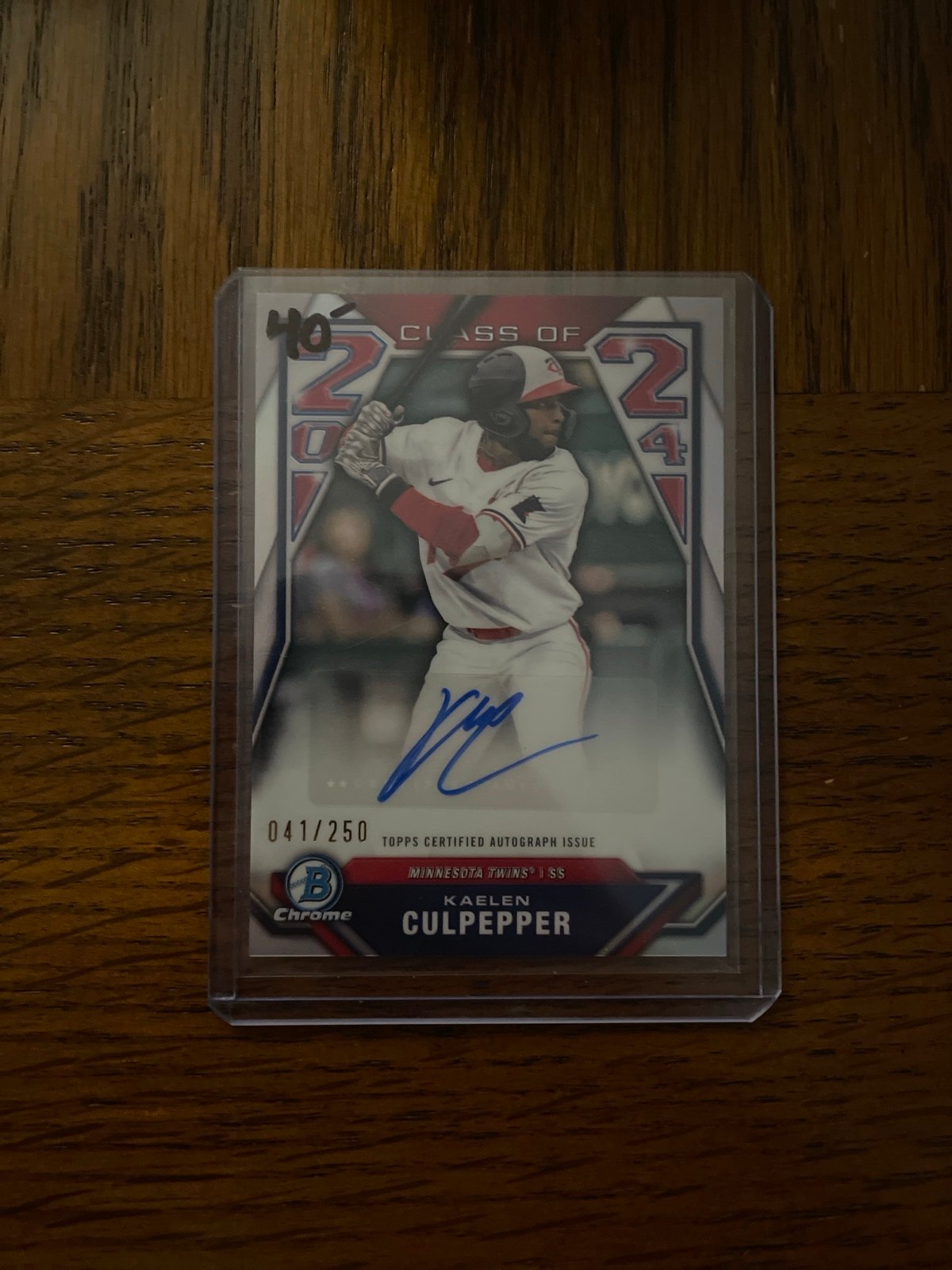 2024 Bowman Chrome Kaelen Culpepper Class of 2024 Auto /250