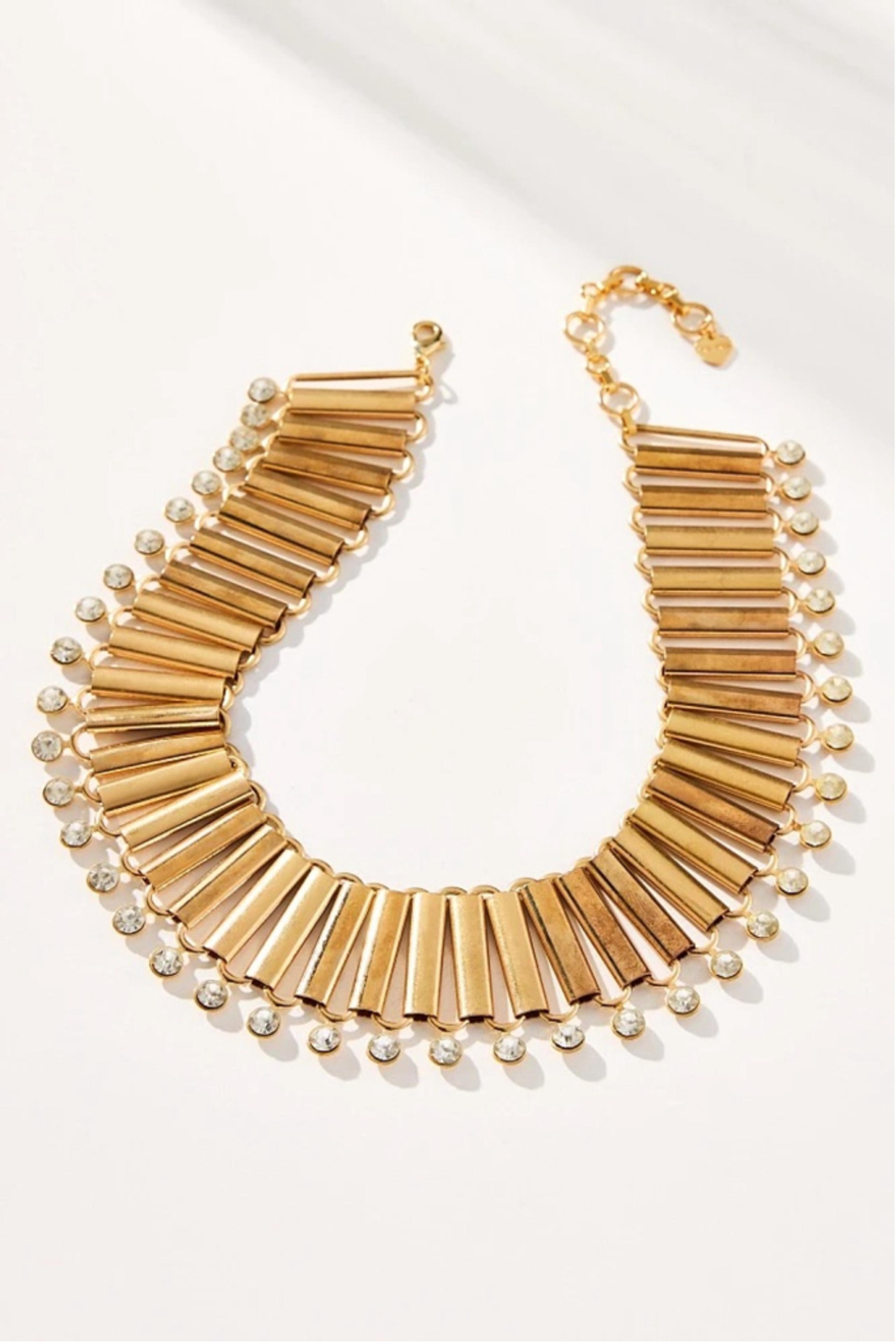 Women's Anthropologie Gold Necklace OS