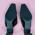 Vintage 90’s Beaded Art Mules Block Heel