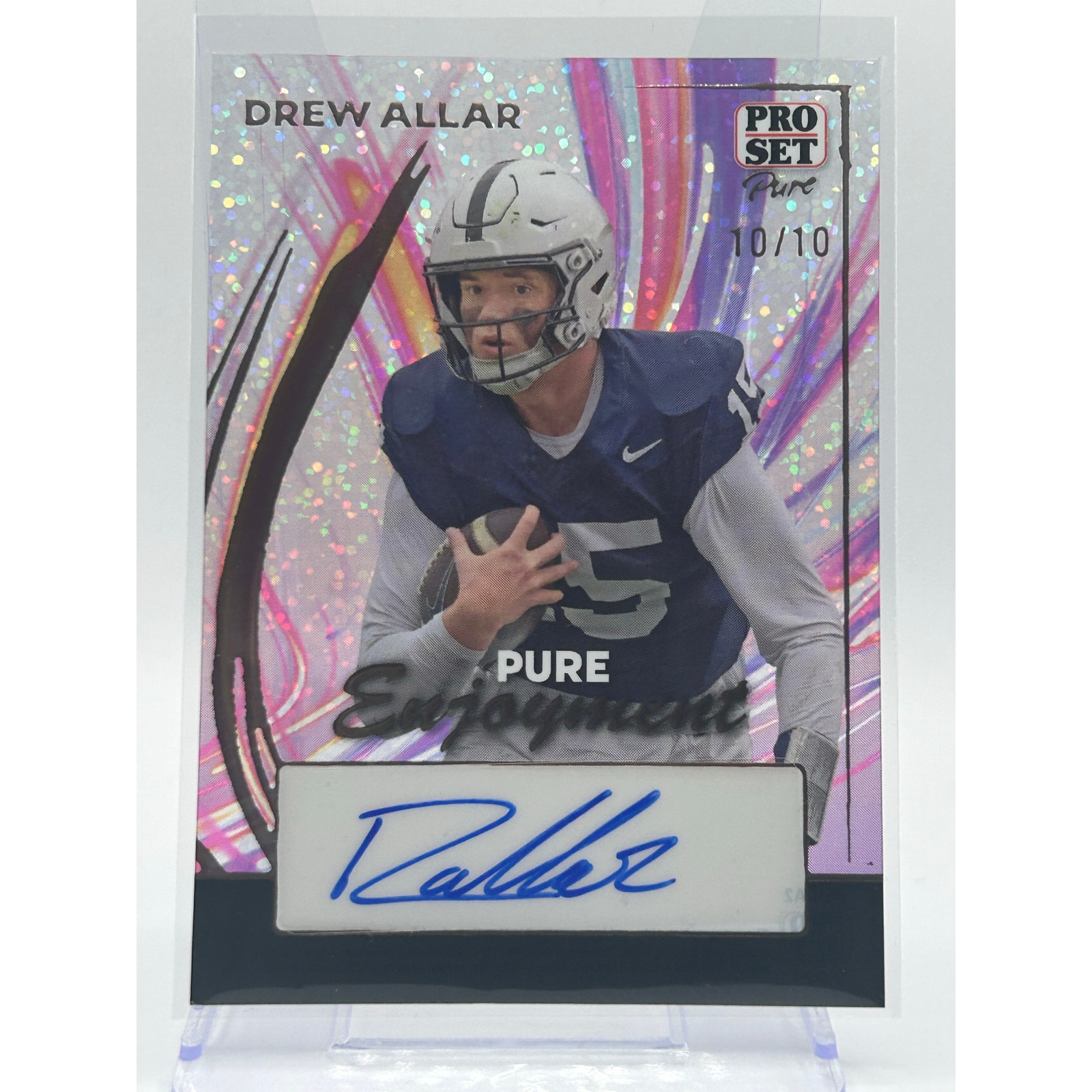 2024 Leaf Pro Set Pure Drew Allar Pure Enjoyment Sparkle Auto 10/10 Penn State