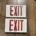 LED Exit Sign Emergency Light Self Powered 120/277 VAC 60 Hz AP70R New