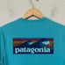 NWOT PATAGONIA M's Capilene Cool Daily 50+ UPF Perf Graphic Tee Wave Teal
