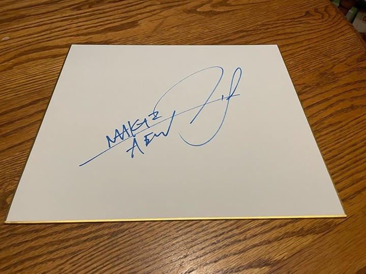 Hikaru Shida Autographed Shikishi Board Wrestling