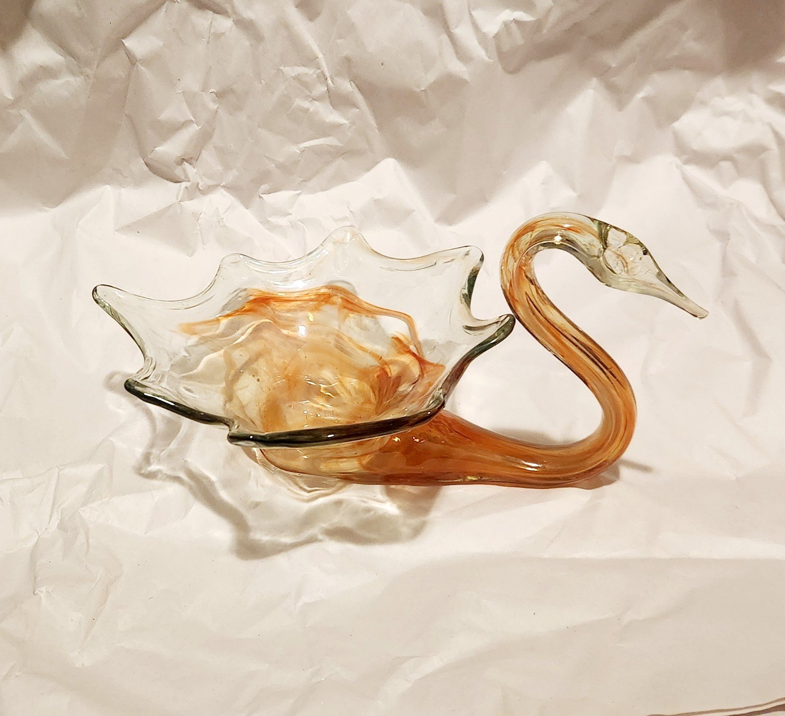 Sooner Swan Peach Colored Swirls 11 Length 1960's