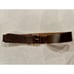 Brown Leather Belt Brass Hardware Womens S/M Country Ranch Bohemian