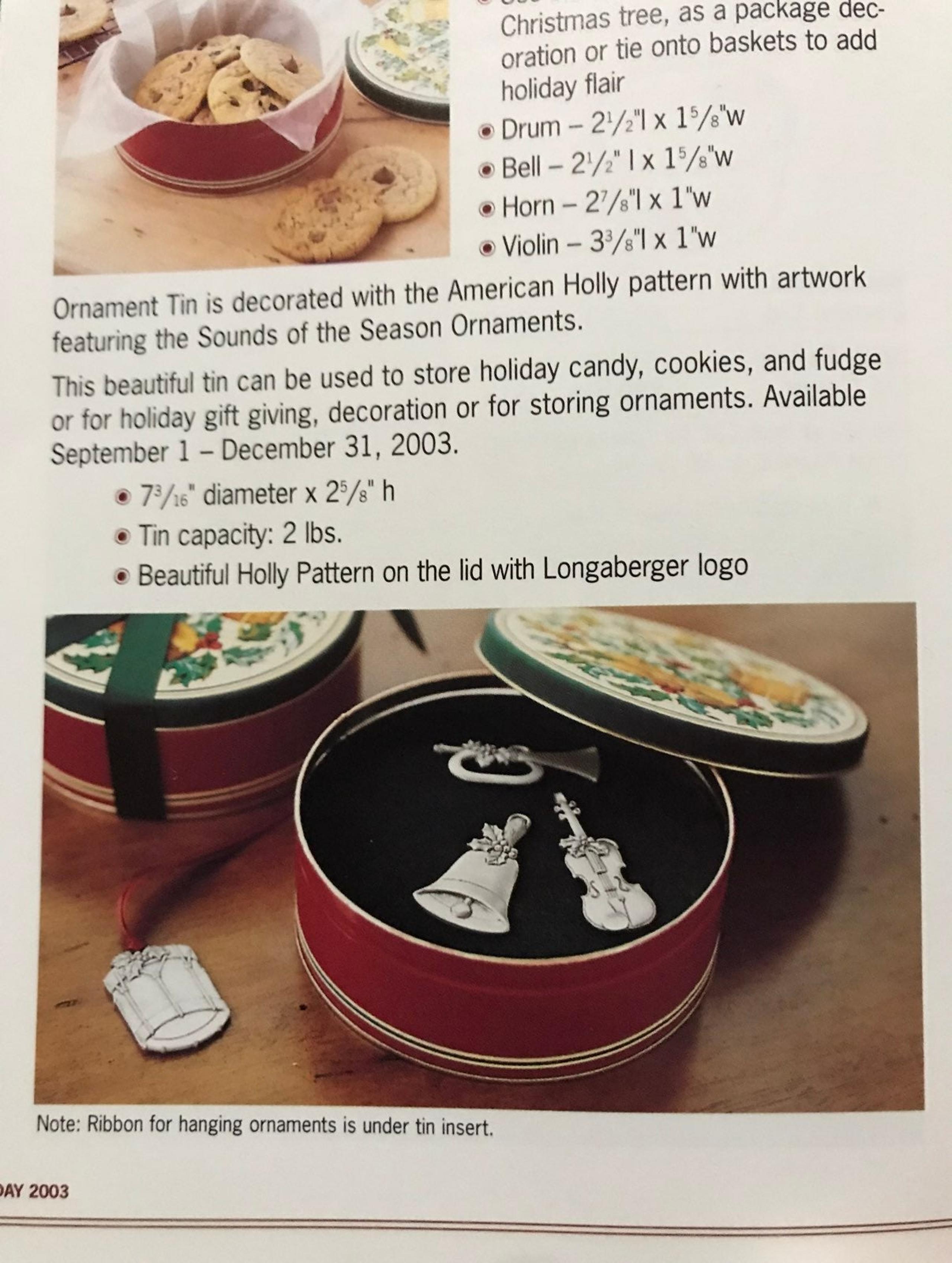 Longaberger ornaments