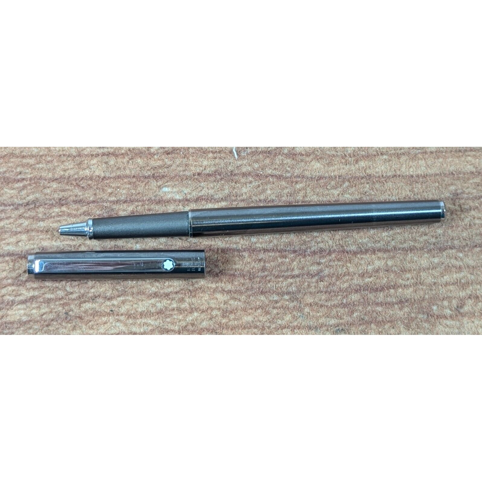 Montblanc Noblesse Titanium Plated Fountain Pen Stainless Steel Engraved No Ink