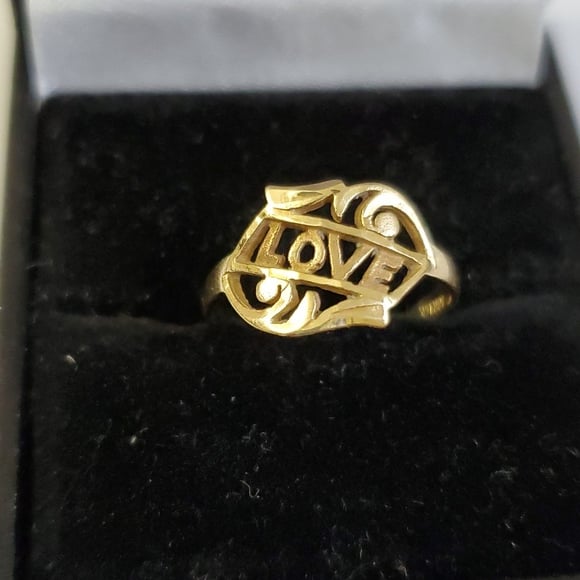 14K Solid Gold Love (Proposal) (Self Love Reminder) Ring