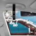 BRAND NEW 2PCS DINOSAUR WHITE JDM TSURIKAWA RING BLACK Handle Strap Drift Charm
