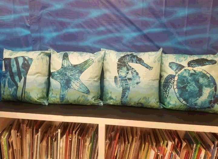 (Only Covers) Set of 4 Summer Beach Throw Pillow Covers Outdoor 18x18 Coastal