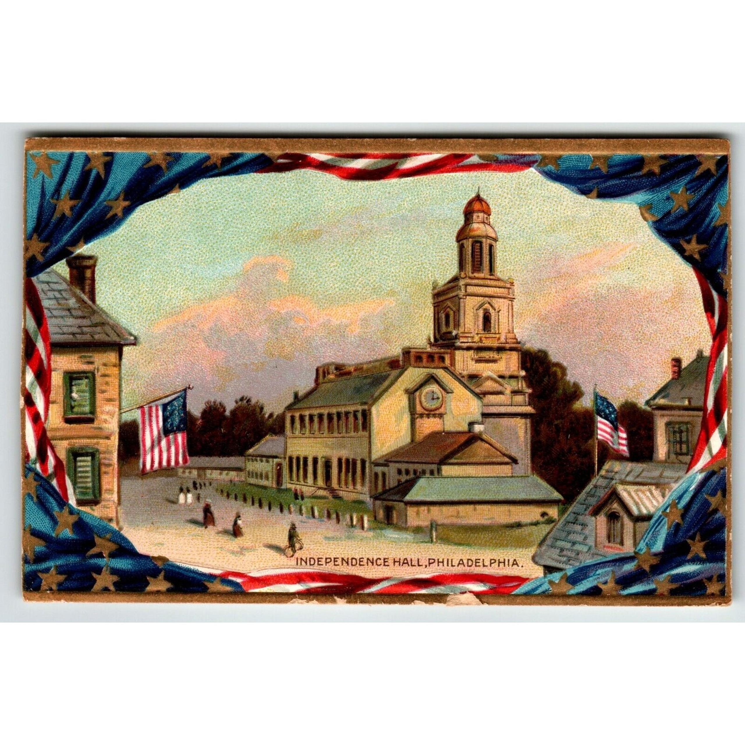 4th Of July Postcard Philadelphia Pennsylvania Independence Hall Tuck Series 159