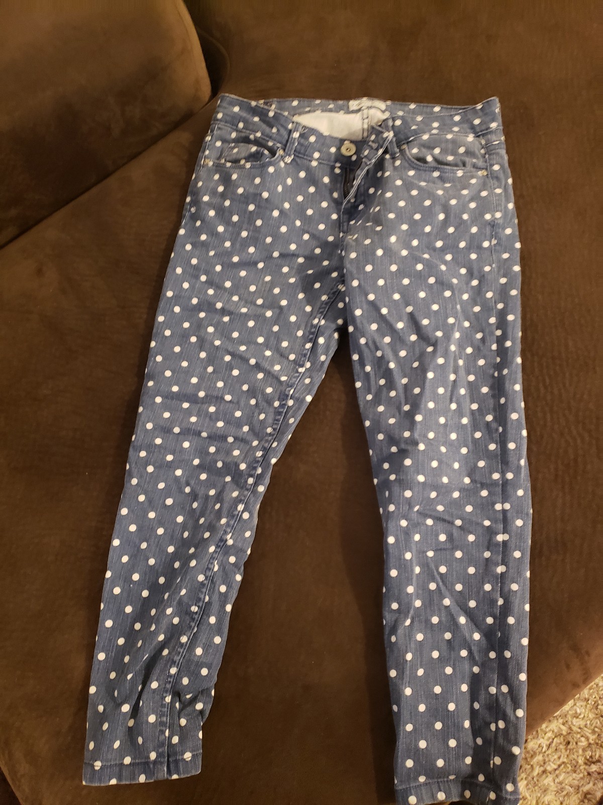 Aeropostale polka-dot cropped jeggings