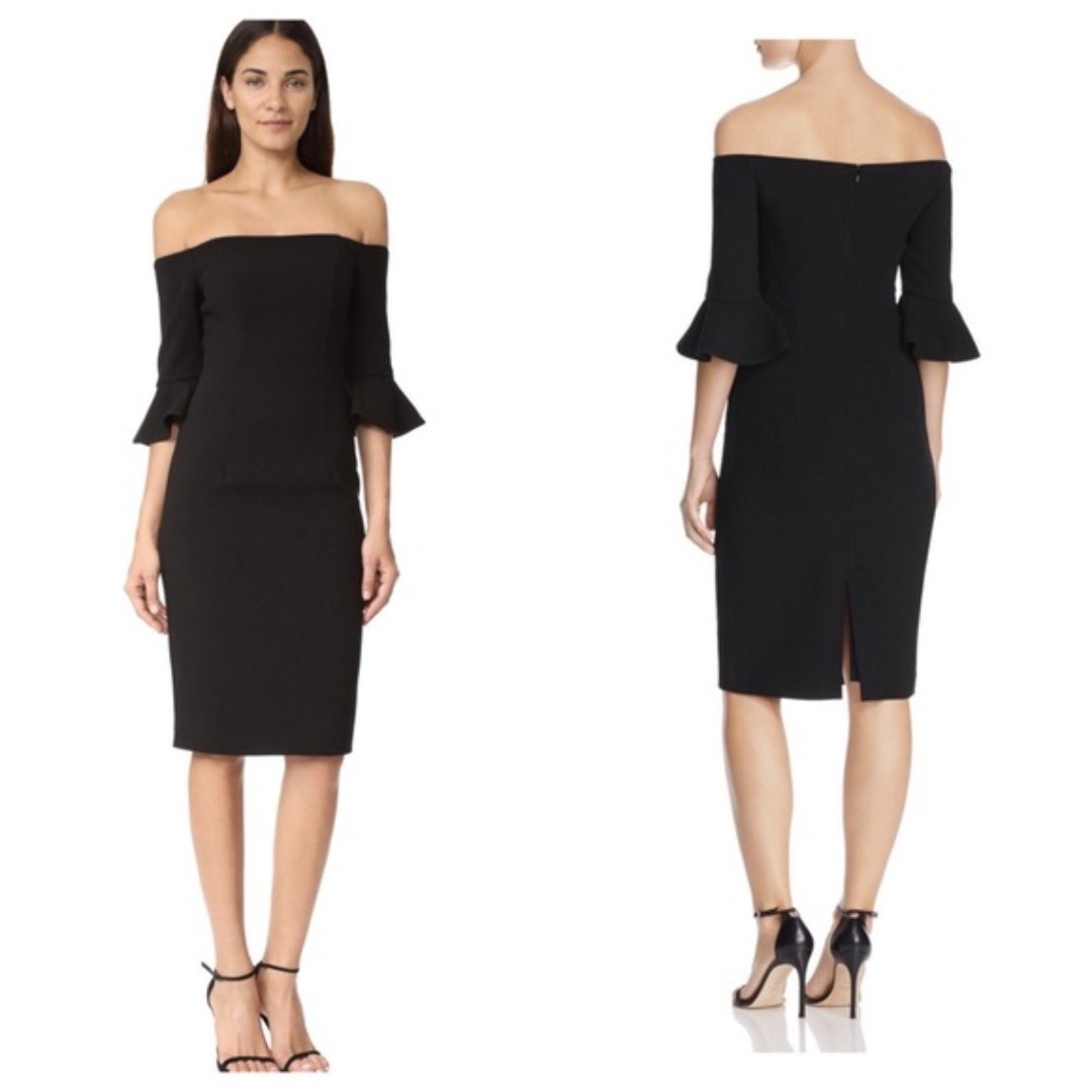 Black Halo Madigan Sheath Dress Black Size 10