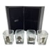 Vintage Set Of 4 Clear Shot Glass with Box Things Remembered Golf Shot Glasses
