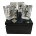 Vintage Set Of 4 Clear Shot Glass with Box Things Remembered Golf Shot Glasses
