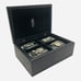 Vintage Set Of 4 Clear Shot Glass with Box Things Remembered Golf Shot Glasses