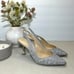 Betsey Johnson Clark Glass Bead Slingback Pump Silver Women's 7M Tried on