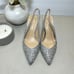 Betsey Johnson Clark Glass Bead Slingback Pump Silver Women's 7M Tried on
