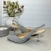 Betsey Johnson Clark Glass Bead Slingback Pump Silver Women's 7M Tried on