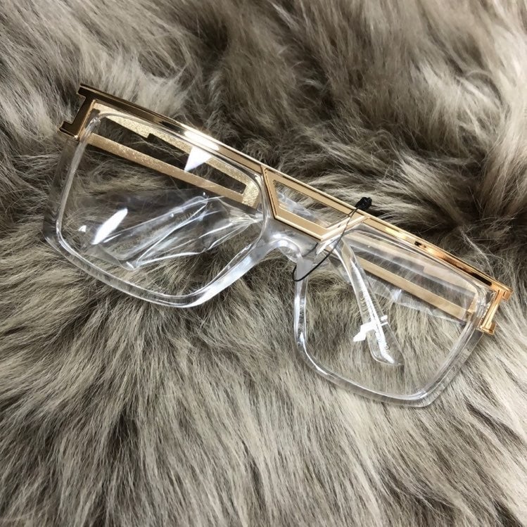 Men's Clear retro gazelle frames NEW